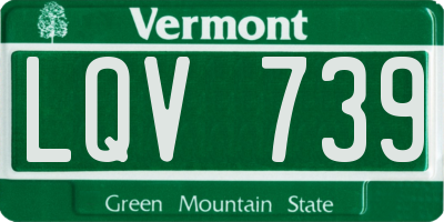 VT license plate LQV739