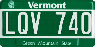 VT license plate LQV740