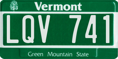 VT license plate LQV741
