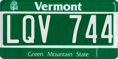 VT license plate LQV744