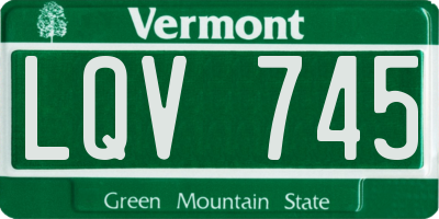 VT license plate LQV745