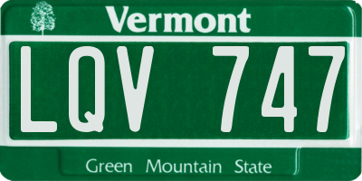VT license plate LQV747