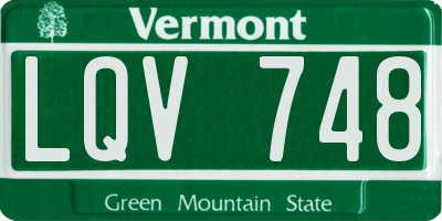 VT license plate LQV748