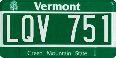 VT license plate LQV751