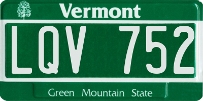 VT license plate LQV752