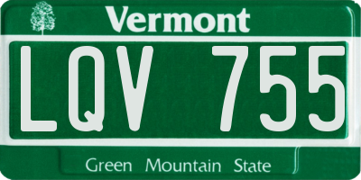 VT license plate LQV755