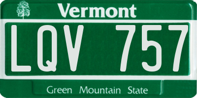 VT license plate LQV757