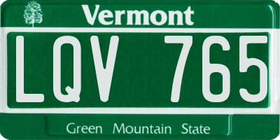 VT license plate LQV765