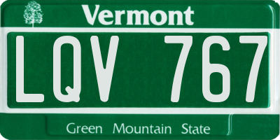 VT license plate LQV767