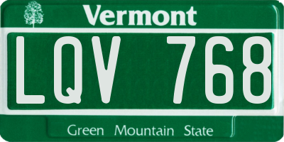 VT license plate LQV768