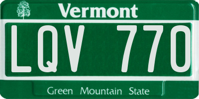 VT license plate LQV770