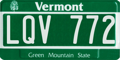 VT license plate LQV772