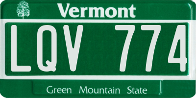 VT license plate LQV774