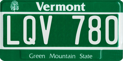 VT license plate LQV780
