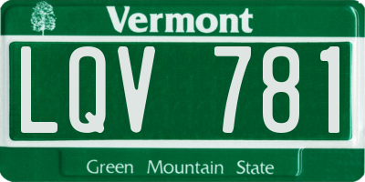 VT license plate LQV781