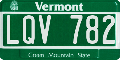 VT license plate LQV782