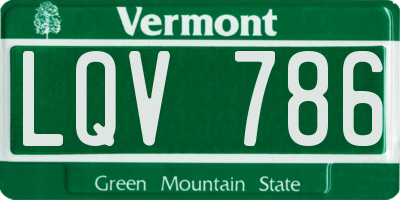 VT license plate LQV786
