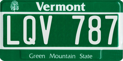VT license plate LQV787