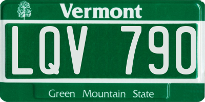 VT license plate LQV790