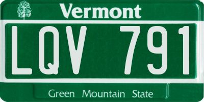 VT license plate LQV791
