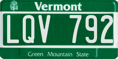 VT license plate LQV792