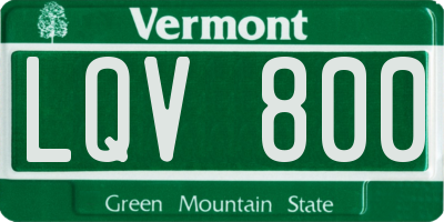 VT license plate LQV800