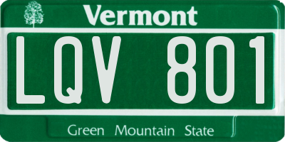 VT license plate LQV801