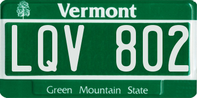 VT license plate LQV802
