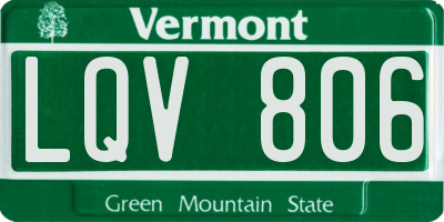 VT license plate LQV806