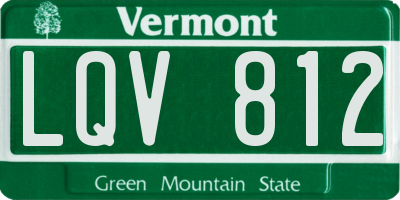 VT license plate LQV812