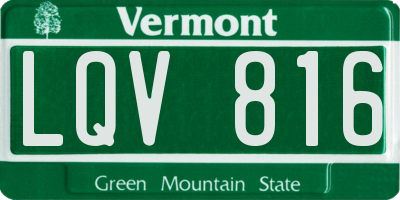 VT license plate LQV816