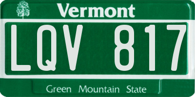 VT license plate LQV817
