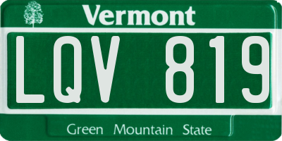 VT license plate LQV819
