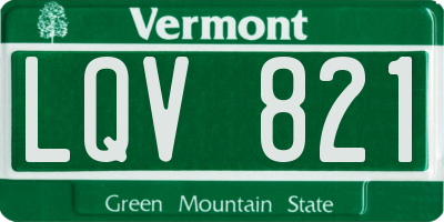 VT license plate LQV821