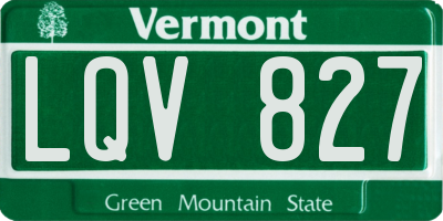 VT license plate LQV827