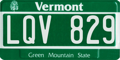 VT license plate LQV829
