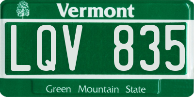 VT license plate LQV835