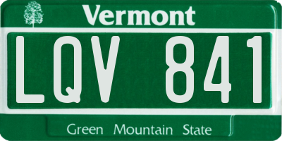 VT license plate LQV841
