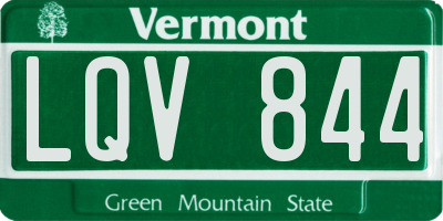 VT license plate LQV844