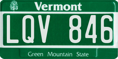 VT license plate LQV846