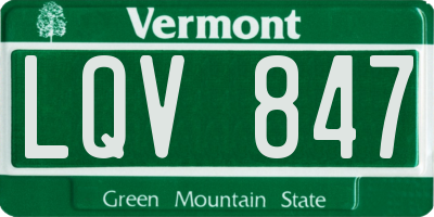 VT license plate LQV847