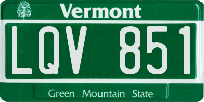 VT license plate LQV851