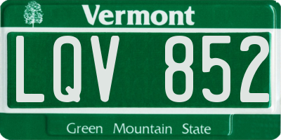 VT license plate LQV852
