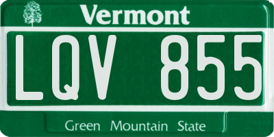 VT license plate LQV855