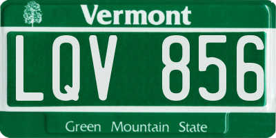 VT license plate LQV856