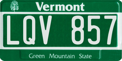 VT license plate LQV857