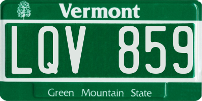 VT license plate LQV859