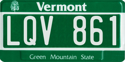 VT license plate LQV861