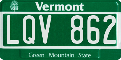 VT license plate LQV862