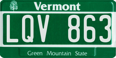VT license plate LQV863